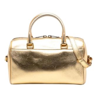 Saint Laurent Pre-owned Handbags, female, Yellow, Size: ONE SIZE Pre-owned Classic Duffle