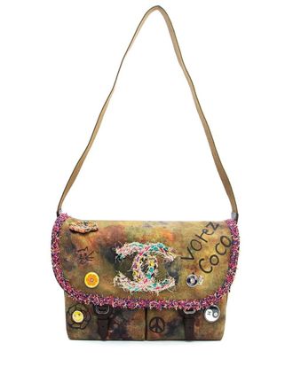 Chanel 2015 CC crossbodytas met graffiti-print - Groen