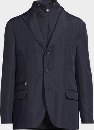 Corneliani Mens ID Sport Jacket with Detachable Vest