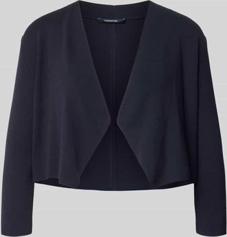 Comma Strickjacke in offener Passform mit 3/4-Arm in Marine, Gr&ouml;&szlig;e L