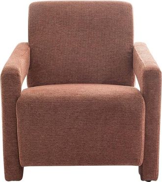 VENTE-UNIQUE.COM Sill&oacute;n cl&aacute;sico poli&eacute;ster terracota