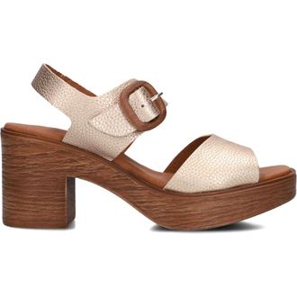 Stefano Lauran Schoenen, Dames, Roze, 40 EU, Leer, Metallic Sandalen voor Zomerse Wandelingen