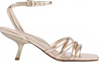 Marion Parke Womens Clara Angled Heel Sandal In Gold