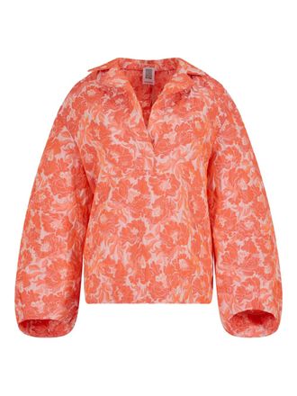 Rosie Assoulin tulip floral top - Orange