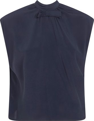 DRHOPE Silk Blend Bow Blouse