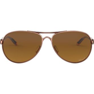 Oakley 59mm Polarized Aviator Sunglasses in Gold/pink Gradient at Nordstrom