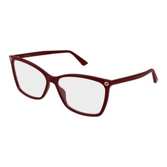 Gucci Gg0025O 022 Optical Frame - female - Gucci - Glasses - Red - 58 MM - Accessories