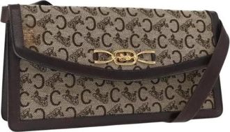 Celine Pre-owned Shoulder Bags, female, Brown, Size: ONE SIZE Pre-owned Vintage Canvas Shoulder Bag