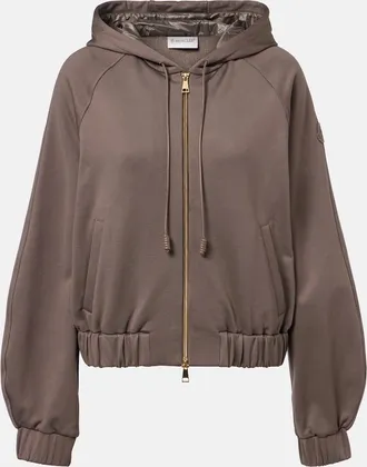 Moncler Jersey zip-up hoodie