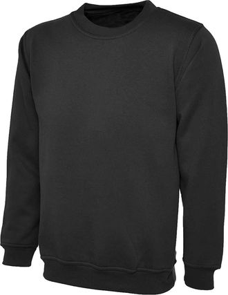 Malaika Mens Plain Classic Sweatshirt Sweater Fleece Full Sleeve Jumper Top Silver XL