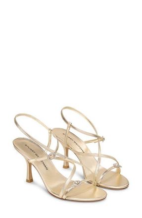 Stuart Weitzman Kensington Strappy Sandal 85 in Light Gold at Nordstrom, Size 10.5