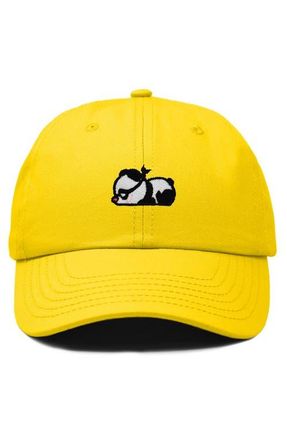 Dalix Pandit Panda Dad Cap in Gold at Nordstrom
