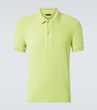 Tom Ford Cotton-blend terry polo shirt