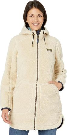 L.L.Bean L. L.Bean Mountain Pile Jacket Womens Natural Sherpa Fleece Full Zip Cozy JZZ7