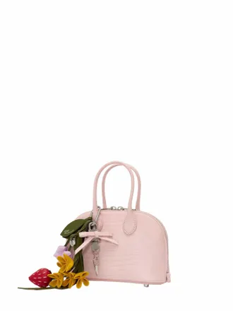 Self Portrait Womens Mini Leather Bag Pink Handbags Hand