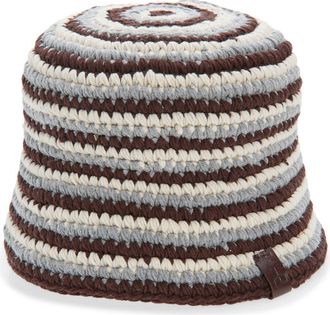 Rag & Bone Lou Knit Bucket Hat in Brown Multi at Nordstrom, Size Medium