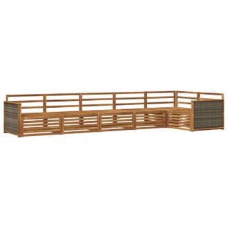 vidaXL Conjunto De Sof&aacute;s De Exterior 6 Pcs Natural Vidaxl