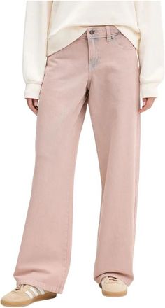 Dickies Wijde broek - Dames - Wijde Broeken - Roze - W28 - Denim - Broeken