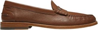 Bally Ron Grained Leather Moccasins, Brand Size 8.5 ( US Size 9.5 )