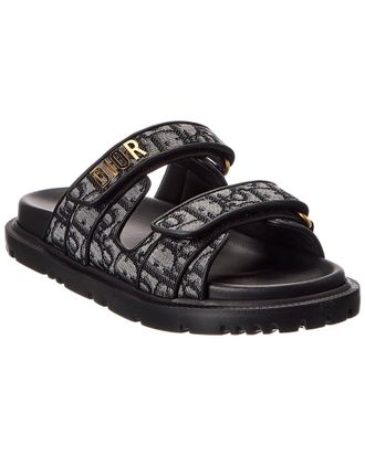 Dior Dioract Oblique Canvas & Leather Sandal