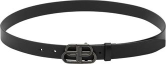 Balenciaga Accessoires, Dames, Zwart, 80 CM, Leer, BB Dunne Riem