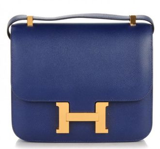 Hermès Constance 24/24 in Navy Epsom Leather with Gold Hardware