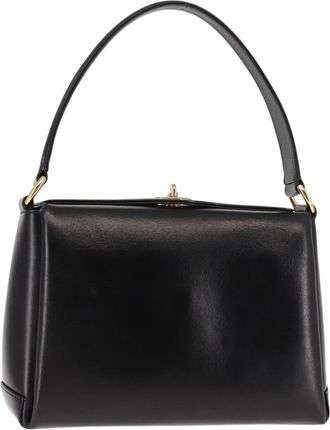 Gucci Vintage Convertible Box Crossbody Bag Leather Black Leather Handbag (Pre-Owned)