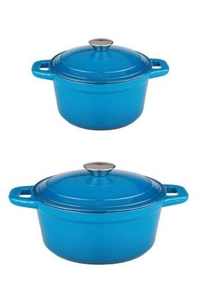 Berghoff INTERNATIONAL 3 Quart Cast Iron Pot Set - 4 Piece in Blue at Nordstrom Rack