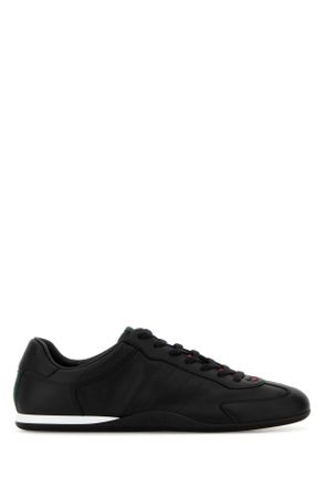 Gucci Black Leather Gucci Shift Sneakers
