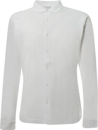 Balmain Lange mouwen katoenen shirt - Heren - Casual Overhemden - Wit - L - Katoen - Overhemden