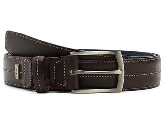 Izod Elastic Power Stretch Leather Belt Mens Belts Brown : LG (38-40)