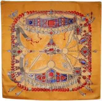 Herm&egrave;s Pre-owned Scarves, female, Multicolor, Size: ONE SIZE Pre-owned Silk Scarf