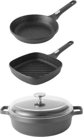 Berghoff Gem 4-Piece Nonstick Cookware Set in Black at Nordstrom Rack