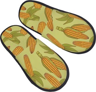 Generic Fuzzy Slippers Corn Home Slippers Flat Unisex House Shoes For Bedroom Hotel Indoor M