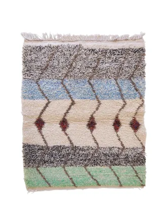 AFK Living Alfombra multicolor de lana bereber marroqu&iacute; 106 x 147 cm