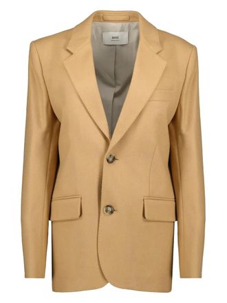 Ami single breasted wool blazer - women - Virgin Wool/Cotton/Polyester - 38 - Neutrals