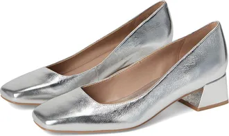 Naturalizer Jayla Pump High Womens Heels Silver Leather : 8.5 M (B), Leather/Rubber