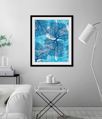 Queence Bild »Mirco« Kunst Meer Wassertiere 1 Stk. tlg. HD Premium Poster-Druck inkl. Holzrahmen