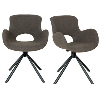 Moloo giratoria 360&deg; en tela color topo (x2)