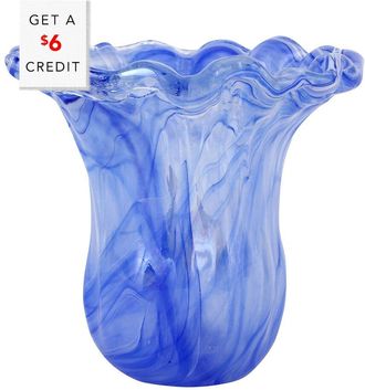 Vietri Vietri Onda Glass Cobalt Small Tulip Vase With $6 Credit