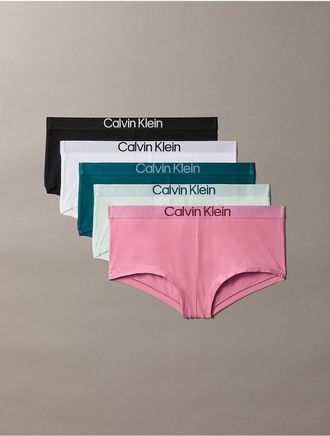 Calvin Klein Womens Extra Soft Cotton Stretch 5-Pack Boyshort - Multi - XL