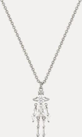 Vivienne Westwood Issa Pendant Necklace Silver Cubic Zirconia Women