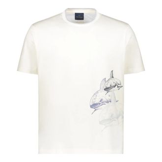 Paul & Shark Paul & Shark, T-Shirts, male, White, Size: 2XL Cotton T-shirt with print