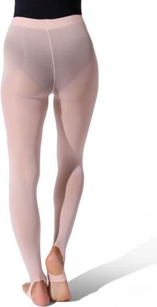 Capezio Ultra Soft Self Knit Waistband Stirrup Tight in Bright Pink at Nordstrom, Size Small/medium