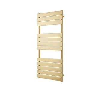 Clifton Brushed Vertical Bathroom Towel Radiator 1200mm (H) x 500mm (W) in Metallic Gold