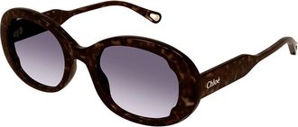 Chloé CH0197SA Asian Fit 002 Womens Sunglasses Tortoiseshell Size 54