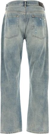 Amiri Mens Straight Jeans Blue Cotton