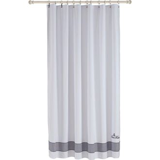Brooks Brothers Border Shower Curtain in Anthracite at Nordstrom Rack