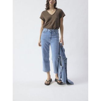 American Vintage T-shirt met V-hals en korte mouwen Sonoma