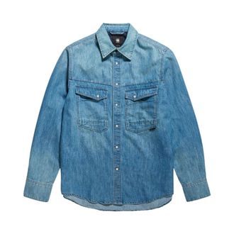 G-Star Denim Overhemden - Heren - Spijkeroverhemden - Blauw - L - Denim - Overhemden